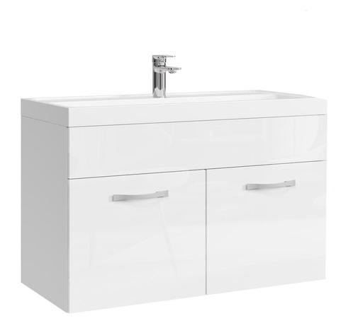 Badkamermeubel Set Paso 01 80 x 40 cm Wit Badmeubel, Huis en Inrichting, Badkamer | Badkamermeubels, Nieuw, Wastafelkast, Verzenden