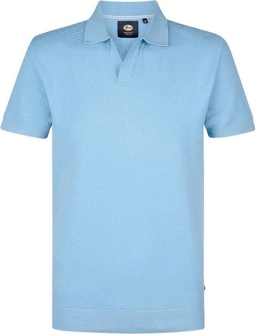 Petrol Knitted Polo Lichtblauw maat L Heren, Kleding | Heren, Polo's, Nieuw, Maat 52/54 (L), Verzenden