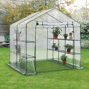 [en.casa] Tuinkas Grünau met 12 planken 200x200x220 cm trans beschikbaar voor biedingen
