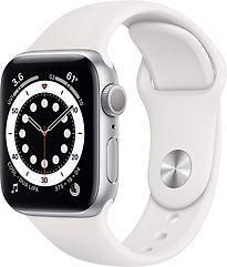 Apple Watch Series 6 40 mm kast van zilver aluminium met wit, Telecommunicatie, Overige Telecommunicatie, Gebruikt, Verzenden