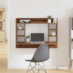 vidaXL Aan de muur bevestigd bureau Oud hout 105 x 48 x 75, Huis en Inrichting, Verzenden, Nieuw