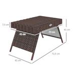 TRUUSK Rattan Klaptafel Weerbestendige Tuin Tafel Bruin 60x4, Verzenden, Nieuw