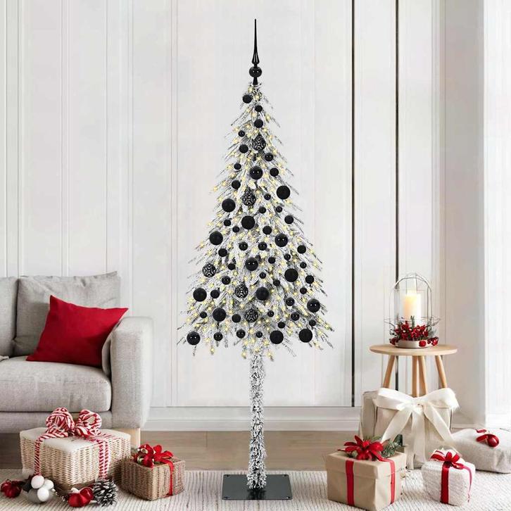vidaXL Kerstboom met 300 LED met standaard Wit 180 cm PE en, Diversen, Kerst, Nieuw, Verzenden