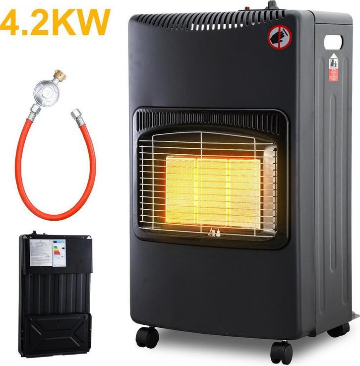 Borg Mobiele Werkplaats kachel Gaskachel - 4.2KW Incl Drukre, Huis en Inrichting, Kachels, Gaskachel, Gas, Nieuw, Vrijstaand, Ophalen of Verzenden