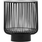 Bijzettafel - Trion Rana - Rond - 41cm - Zwart/Zilver -, Ophalen of Verzenden, Nieuw, Overige materialen