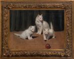 Boleradszky Beno (1885-1957) - Playing Cats, Antiek en Kunst, Kunst | Schilderijen | Klassiek