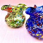 Murano - CC Zecchin - Pot (2) - Blauwe en groene waterkan