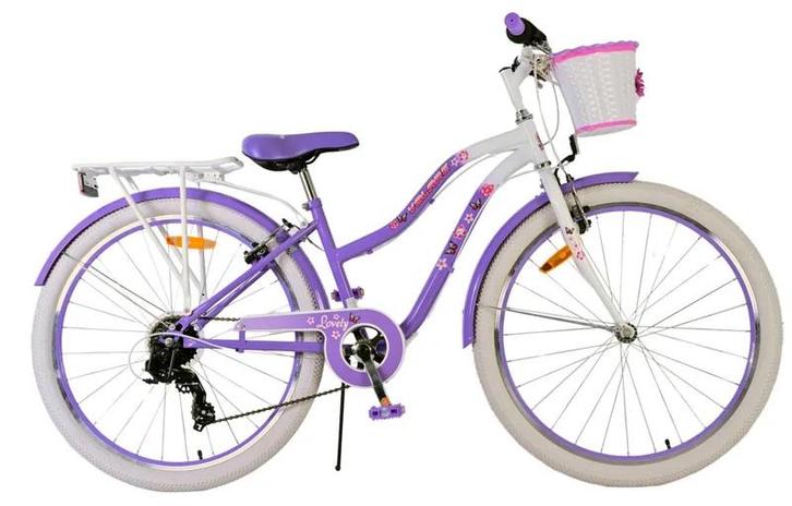Volare Lovely Kinderfiets - Meisjes - 26 inch - Paars - 7 sp, Fietsen en Brommers, Fietsen | Kinderfietsjes, Nieuw, Ophalen of Verzenden