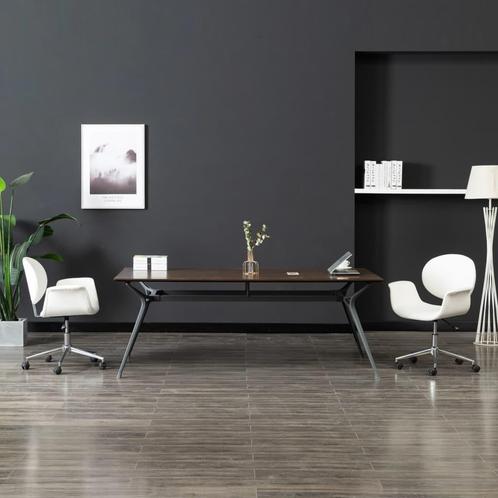 vidaXL Eetkamerstoel draaibaar kunstleer wit, Huis en Inrichting, Stoelen, Wit, Nieuw, Verzenden