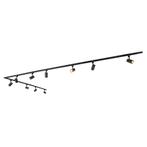 Modern railsysteem met 10 spots zwart 1-fase  - Iconic Jeana, Huis en Inrichting, Lampen | Spots, Verzenden, Nieuw, Modern