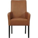 Leren eetkamerstoel Just met armleuning - Rancho Cognac (co, Huis en Inrichting, Stoelen, Overige kleuren, Leer, Ophalen of Verzenden