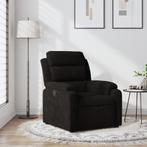 Relaxfauteuil Zwart Fluweel | Retourdeal | Handverstelbaar, Huis en Inrichting, Fauteuils, Ophalen of Verzenden, Nieuw, 75 tot 100 cm