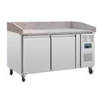 Polar pizza werkbank met marmeren blad 428ltr, Verzenden