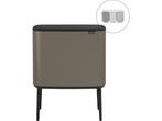 Brabantia Bo Touch Bin Prullenbak - 3 x 11 liter -, Verzenden, Zo goed als nieuw
