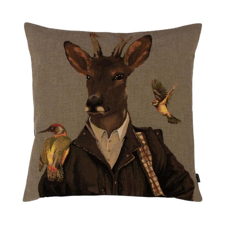 gobelin kussen jager reebok 45x45cm, Huis en Inrichting, Woonaccessoires | Overige, Verzenden