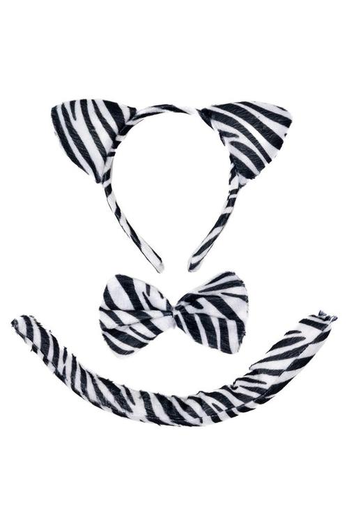 Zebra Tijger Haarband Oren Strik Staart Diadeem Set Zwart Wi, Kleding | Dames, Carnavalskleding en Feestkleding, Accessoires, Nieuw