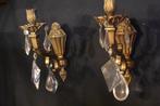 Wandkandelaar (2) - Verguld messing, Antiek en Kunst