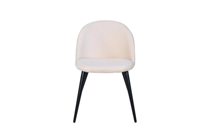 Eetkamerstoel - Jasmijn - Beige - Fluweel - Jörn, Huis en Inrichting, Stoelen, Verzenden