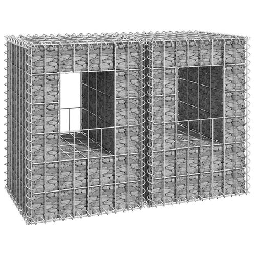 vidaXL Schanskorf palen 2 st 40x40x60 cm ijzer, Tuin en Terras, Palen, Balken en Planken, Nieuw, Verzenden