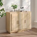 vidaXL Dressoir 92x35x75 cm bewerkt hout sonoma eikenkleurig, Overige materialen, Verzenden, Nieuw, 50 tot 100 cm