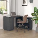 vidaXL Bureau 110x50x75 cm massief grenenhout grijs, Huis en Inrichting, Verzenden, Nieuw