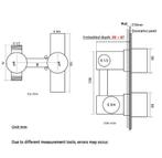 Zwarte Inbouw Douchekraan met Dubbele Hendel Thermostaat, Doe-het-zelf en Verbouw, Sanitair, Verzenden, Nieuw