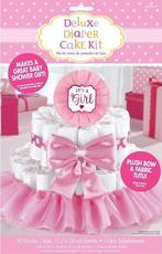 Amscan Luiertaart Meisjes Vierdelige Decoratie Kit 34 Cm, Ophalen of Verzenden, Nieuw