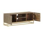 Tv-meubel Mangohout 110cm | Retourdeal | 35% Korting, Huis en Inrichting, Kasten | Televisiemeubels, 100 tot 150 cm, Nieuw, Ophalen of Verzenden