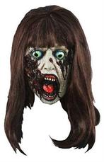 Gezichtsmasker Zombie Lady met bruin haar, Verzenden, Nieuw