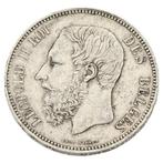 België. Leopold II (1865-1909). 5 Frank 1866 - Met Punt