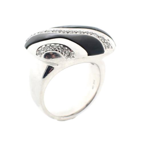 18 Krt. Exclusieve witgouden ring met parelmoer (Tahiti)..., Sieraden, Tassen en Uiterlijk, Ringen, Dame, Met edelsteen, Overige kleuren
