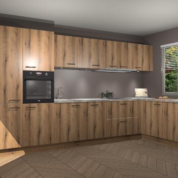 Goud Eiken keuken Petten 94676, Huis en Inrichting, Keuken | Complete keukens, Verzenden