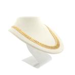 Gouden gematteerde Cleopatra collier | 46,5 cm, Sieraden, Tassen en Uiterlijk, Kettingen, Ophalen of Verzenden, Gebruikt, Overige kleuren