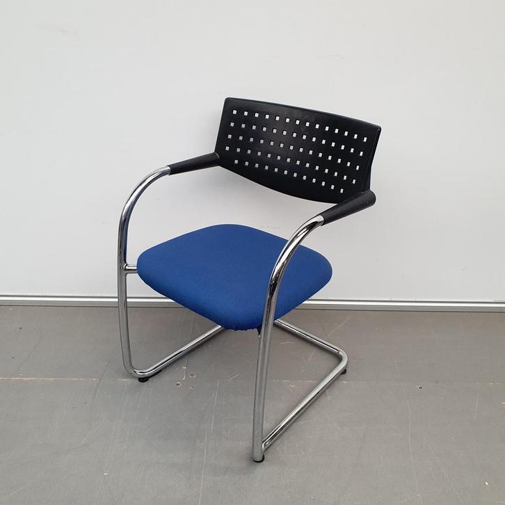 Vitra Visavis kantoorstoel - blauwe stof, Huis en Inrichting, Stoelen, Ophalen of Verzenden