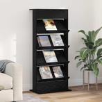 vidaXL Tijdschrift Rek Zwart Eiken 70 x 41 x 156 cm Bewerkt, Verzenden, Nieuw
