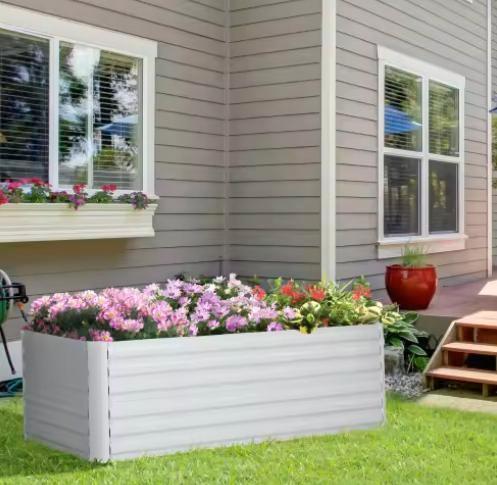 180x90x60cm Stalen Verhoogd Bed - Tuin en Balkon Plantenbak, Tuin en Terras, Bloempotten, Nieuw, Verzenden