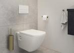 Toiletaccessoire Set MAY 3-in-1 Geborsteld Mat Goud PVD, Ophalen of Verzenden, Nieuw, Chroom, Bad