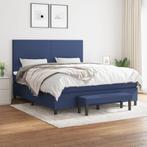 vidaXL Boxspring met matras stof blauw 160x200 cm, 200 cm, Stof, 160 cm, Verzenden