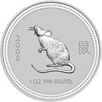 Lunar I - Year of the Mouse - 1 oz 2008 (59.623 oplage), Verzenden, Losse munt, Zilver