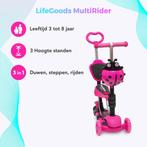 2dekans | LifeGoods MultiRider - Kinderstep met Duwstang - 3, Kinderen en Baby's, Speelgoed | Buiten | Voertuigen en Loopfietsen