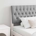 vidaXL Gestoffeerd hoofdbord Lichtgrijs 180 cm Massief, Verzenden, Nieuw, Wit, Hout