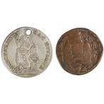 Netherlands, Holland and Campen. 1/4 Gulden 1759 and Duit, Postzegels en Munten, Munten | Nederland