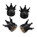 TT-products ventieldoppen Black Crown zwart 4 stuks, Nieuw, Ophalen of Verzenden
