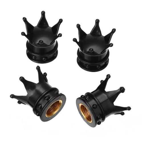 TT-products ventieldoppen Black Crown zwart 4 stuks, Auto diversen, Auto-accessoires, Ophalen of Verzenden