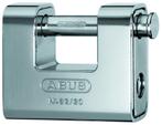 ABUS Hangslot 92 80mm Blok Chroom, Nieuw, Slot, Chroom, Verzenden