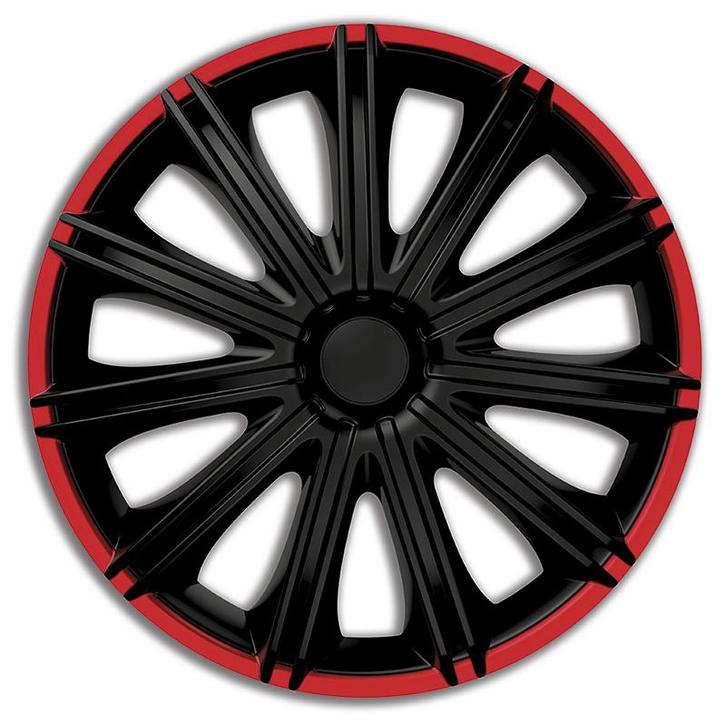Wieldoppen  Nero R 14-inch zwart/rood, Auto diversen, Wieldoppen, Verzenden