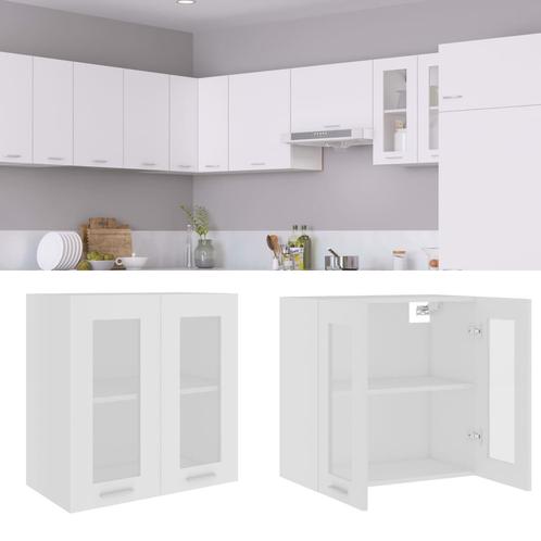 vidaXL Hangkast Lyon 60x31x60 cm bewerkt hout wit, Huis en Inrichting, Keuken | Keukenelementen, Wit, Nieuw, Verzenden