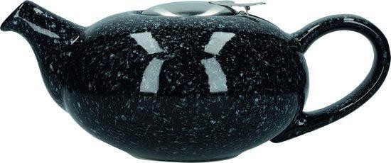 2dekans | Theepot - met Zeef - Keramiek - Zwart - 26x17 cm, Witgoed en Apparatuur, Koffiezetapparaten, Nieuw, Ophalen of Verzenden