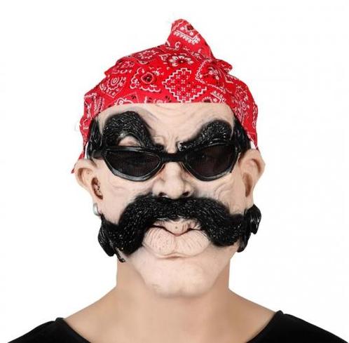 Motorrijder masker met bandana - Mensen maskers, Hobby en Vrije tijd, Feestartikelen, Ophalen of Verzenden