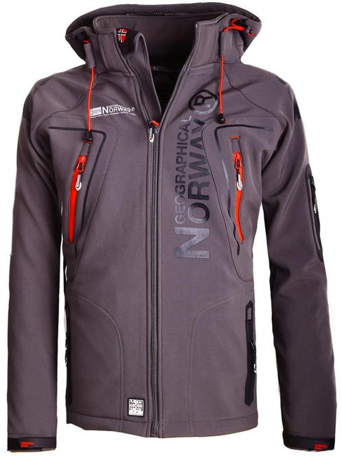 Geographical Norway Softshell Jas Heren Grijs Techno, Kleding | Heren, Jassen | Zomer, Grijs, Nieuw, Verzenden